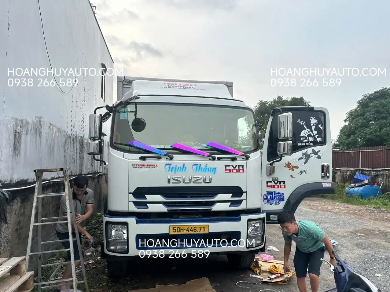 Ốp gương INOX xe tải Isuzu